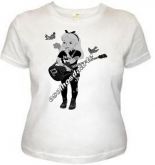 Camiseta baby look princesa rockeira