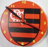 Relógio de parede personalizado tipo CD  Flamengo 1