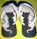 Sandálias similar personalizadas casal gatinho 2